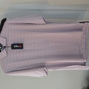 RLX Ralph Lauren Striped Golf Polo Shirt Color Purple